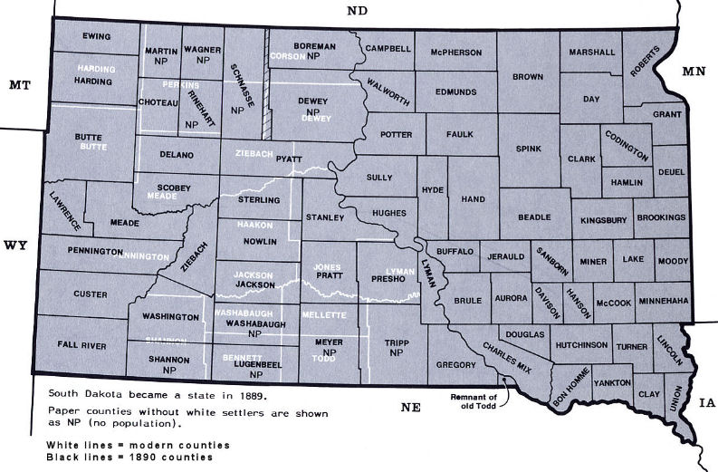 1890 SD Counties